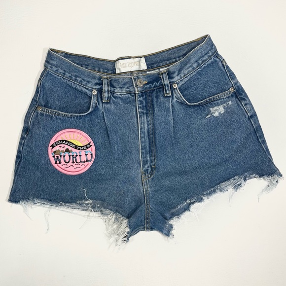 Vintage Pants - Vintage Custom Distressed Jean Shorts Size 12